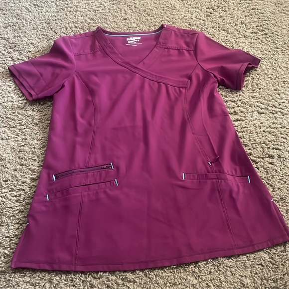 Ladies Scrubstar Premium Performance wine scrubwear. Style # SSL09841T Sz XS - Picture 2 of 15